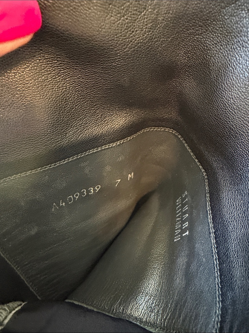 Stuart Weitzman 50/50 black Leather Over-the-Knee Boot, Size 7, GUC - Picture 9 of 9